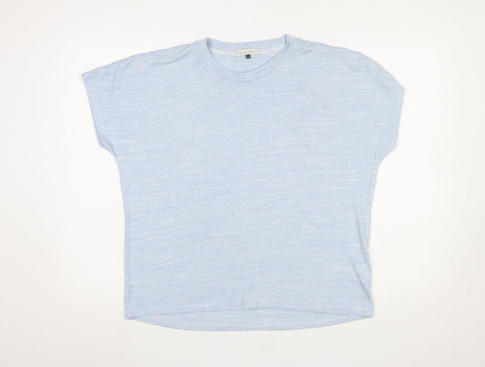 Maison de Nimes Women's Blue Short Sleeve Basic T-Shirt Size 12