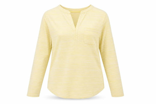 Jasper Conran Women’s Yellow Striped V-Neck Long Sleeve Tunic Blouse Size 10