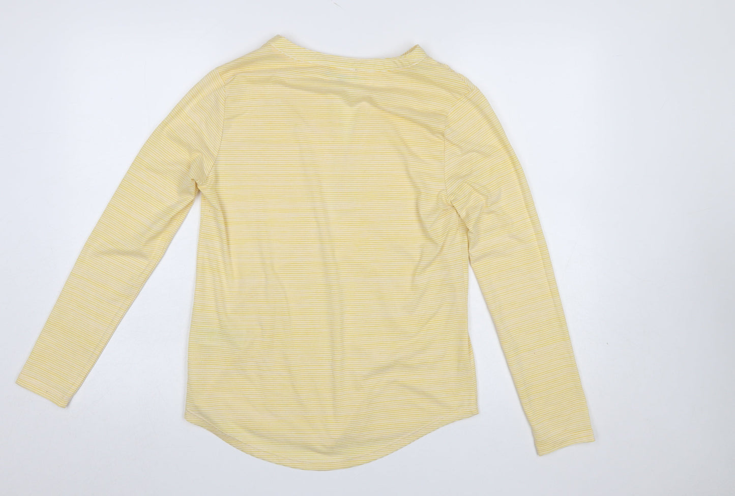 Jasper Conran Women’s Yellow Striped V-Neck Long Sleeve Tunic Blouse Size 10