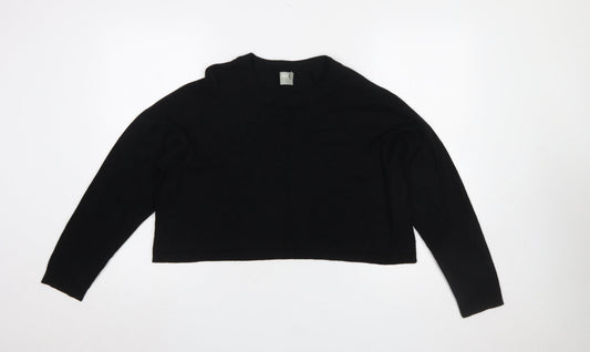 ASOS Women’s Black Crew Neck Long Sleeve Pullover Jumper Size 12