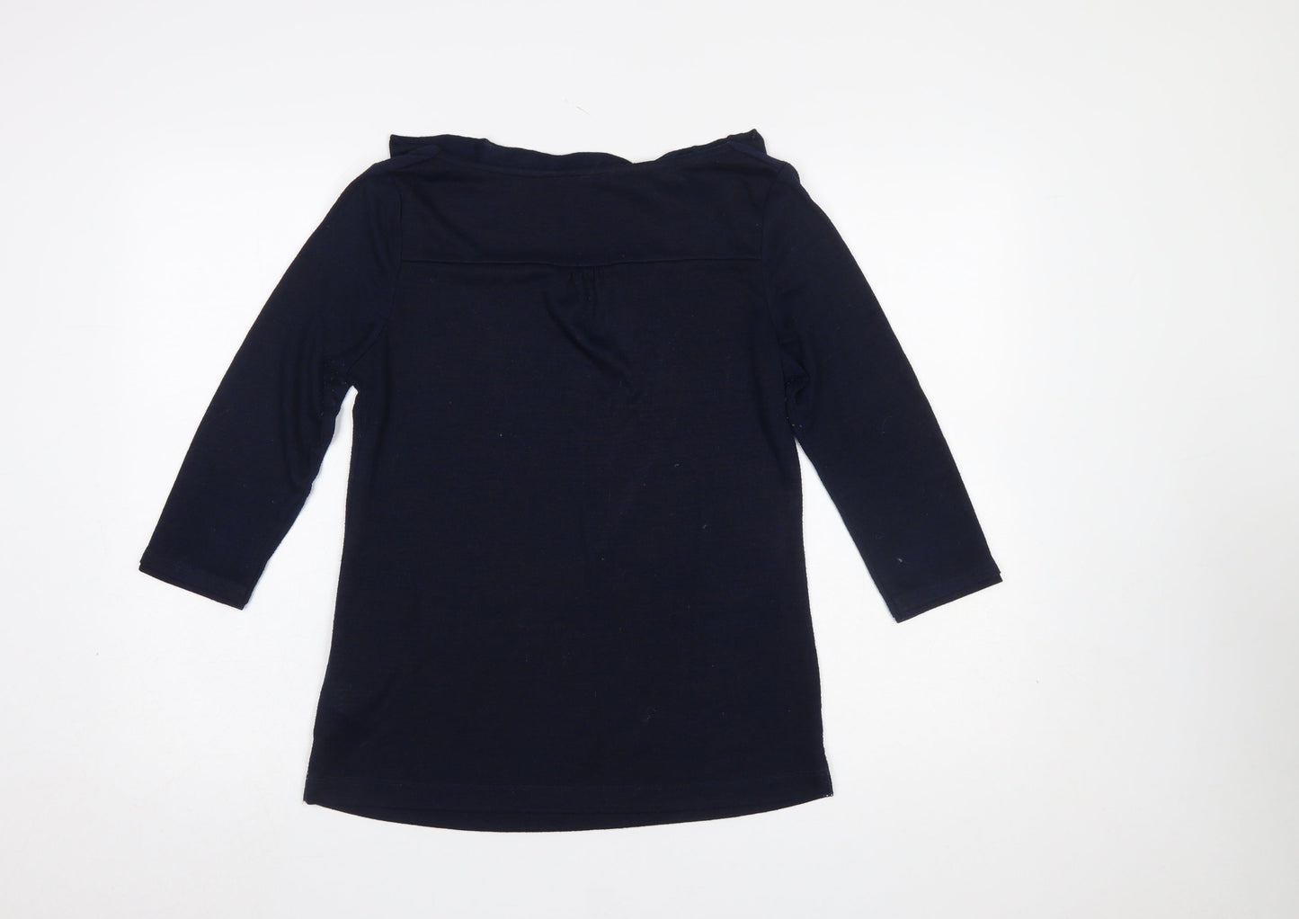 White Stuff Women's Blue Cowl Neck Jersey Blouse Size 10