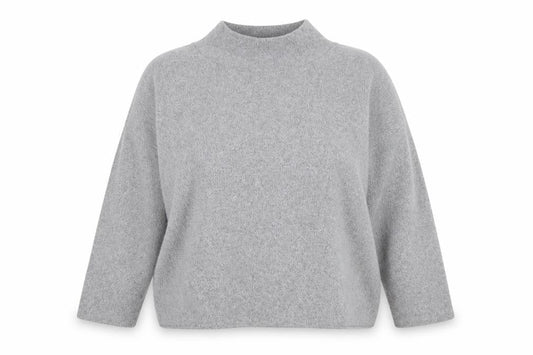 M&Co Petite Grey Mock Neck Knit Jumper Women’s Size 18