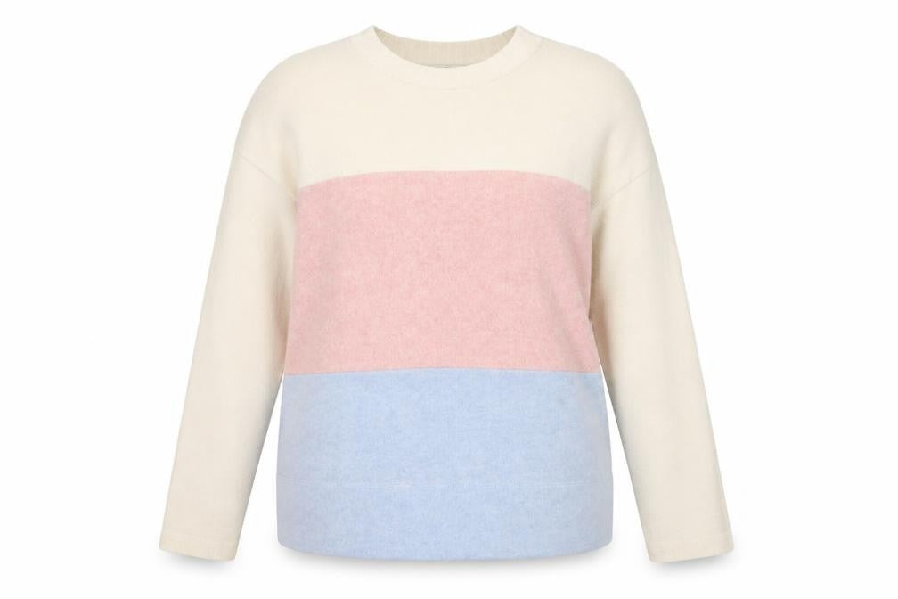 Tu Womens Multicoloured Crew Neck Knit Pullover Jumper Size 8