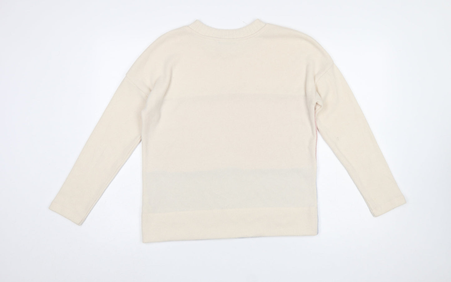Tu Womens Multicoloured Crew Neck Knit Pullover Jumper Size 8