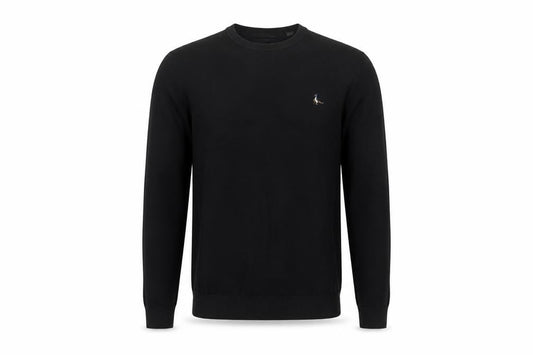 Jack Wills Men’s Black Slim Fit Cotton Wool Crew Neck Jumper XS