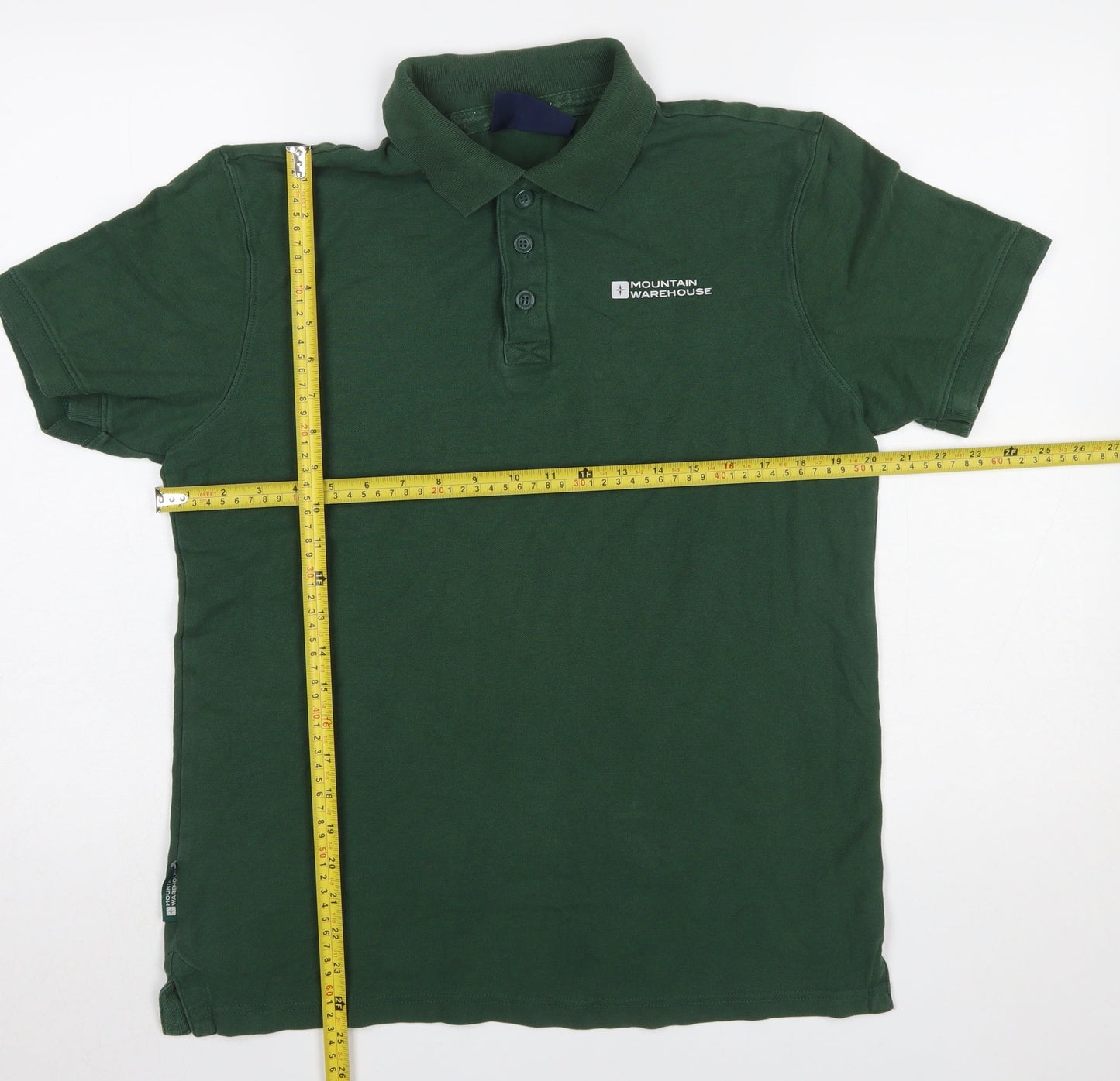 Mountain Warehouse Men's Green Cotton Polo Shirt Size S