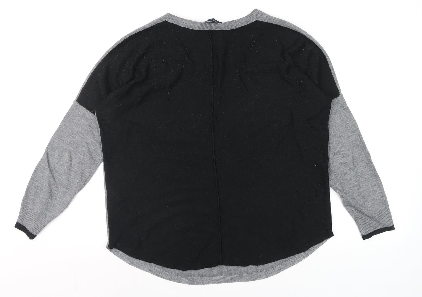 French Connection Womens Grey Crew Neck Wool Blend Jumper Size S