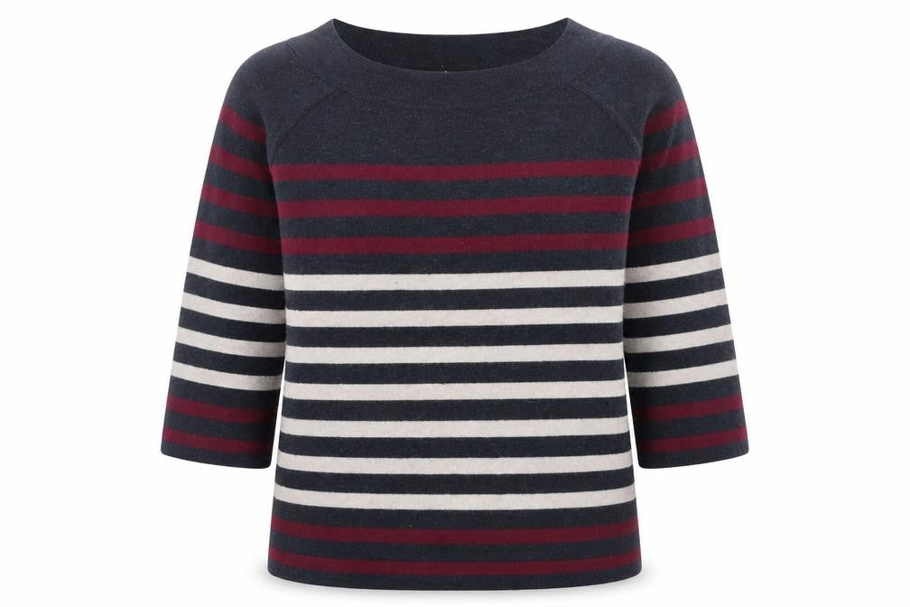 Thought Womens Multicoloured Striped Cotton Wool Jumper Size 10