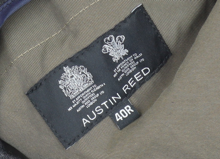 Austin Reed Men's Brown 40R Cotton Trench Coat