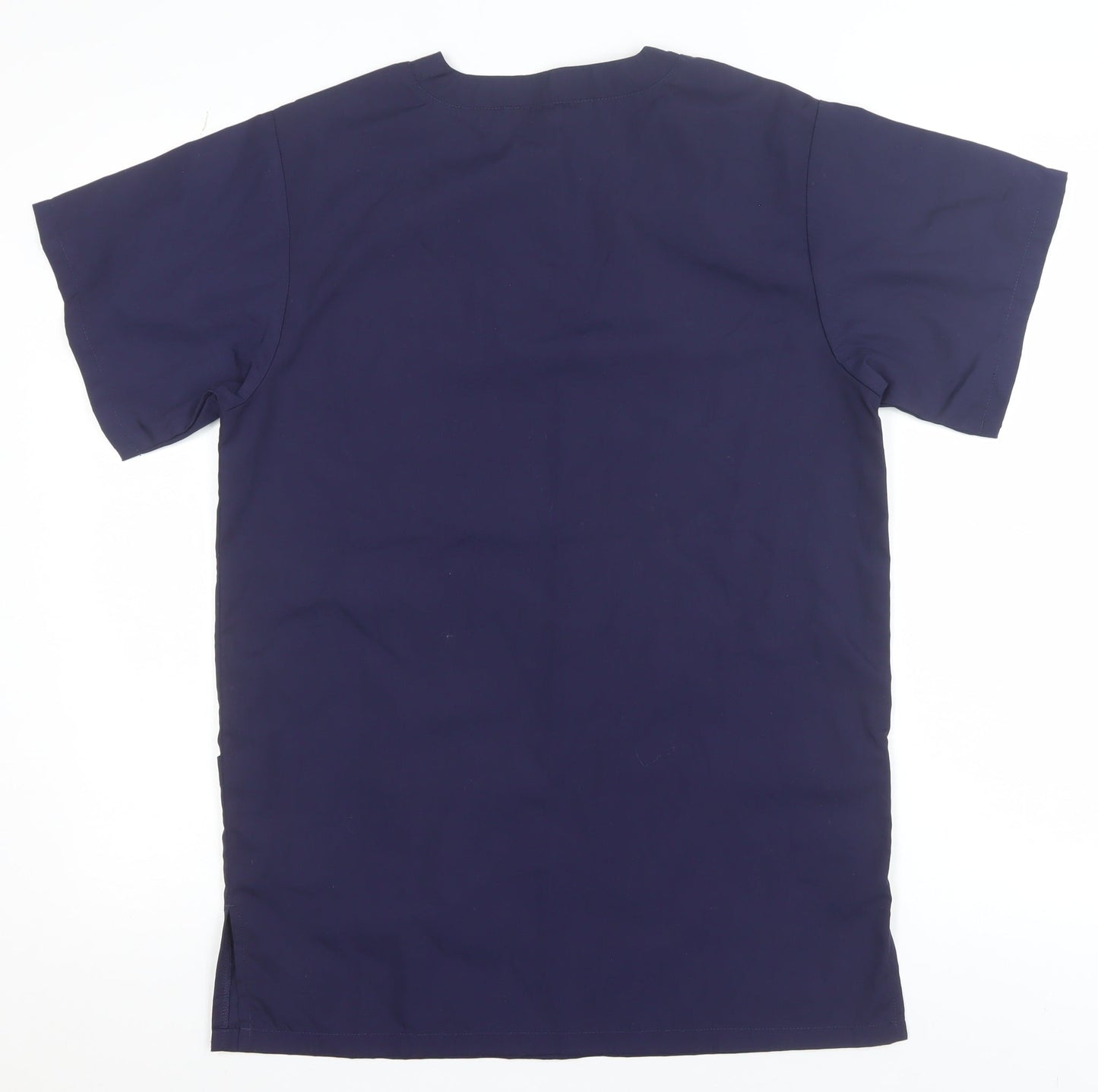 Simon Jersey Women's Blue V-Neck Basic Workwear Top XS