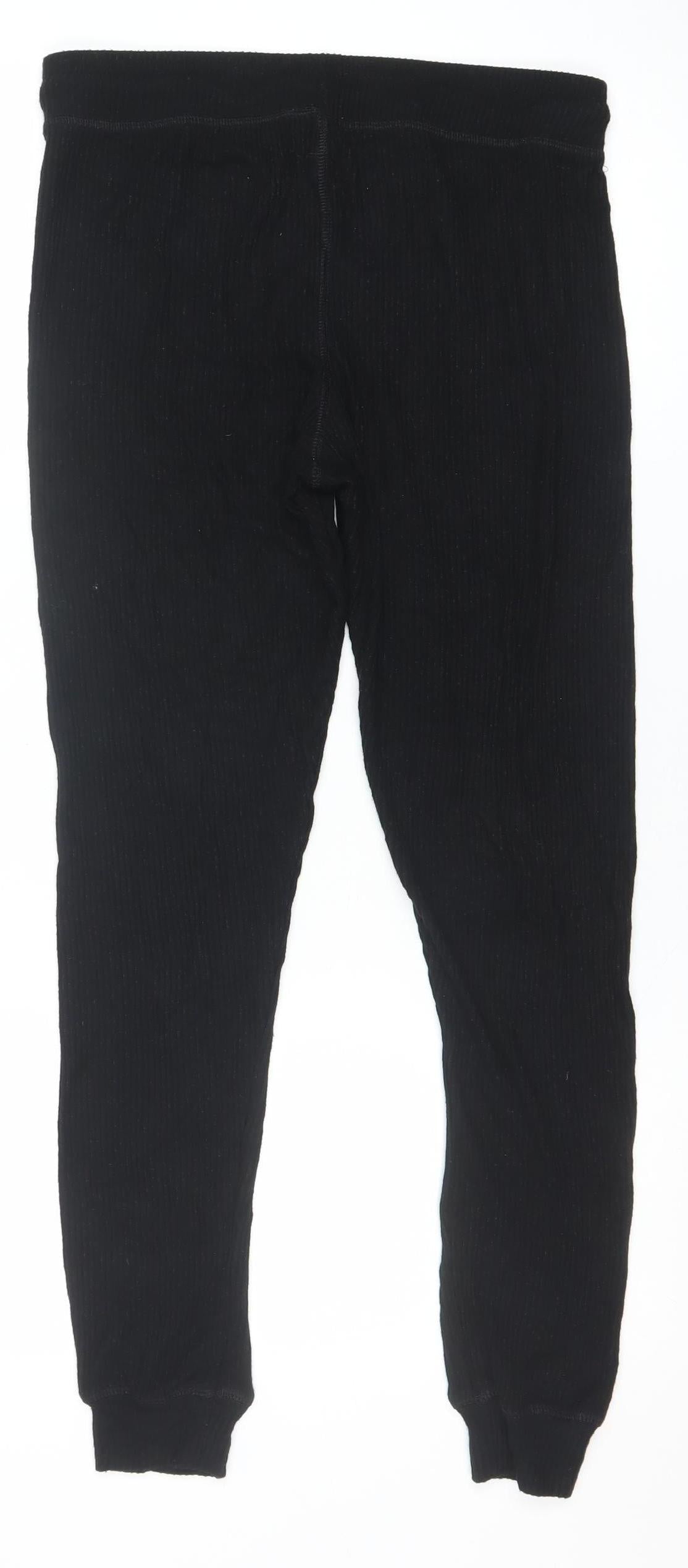 Topshop Women's Black Ribbed Stretch Jogger Size 12