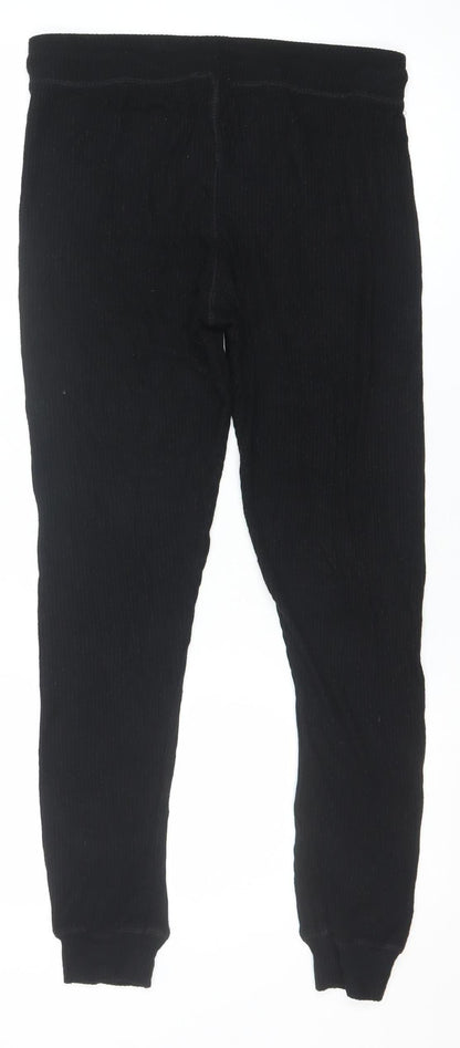Topshop Women's Black Ribbed Stretch Jogger Size 12
