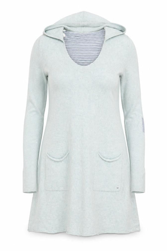 Hot Stuff Women Green Hooded Jumper Dress Size 12 Casual Knitwear