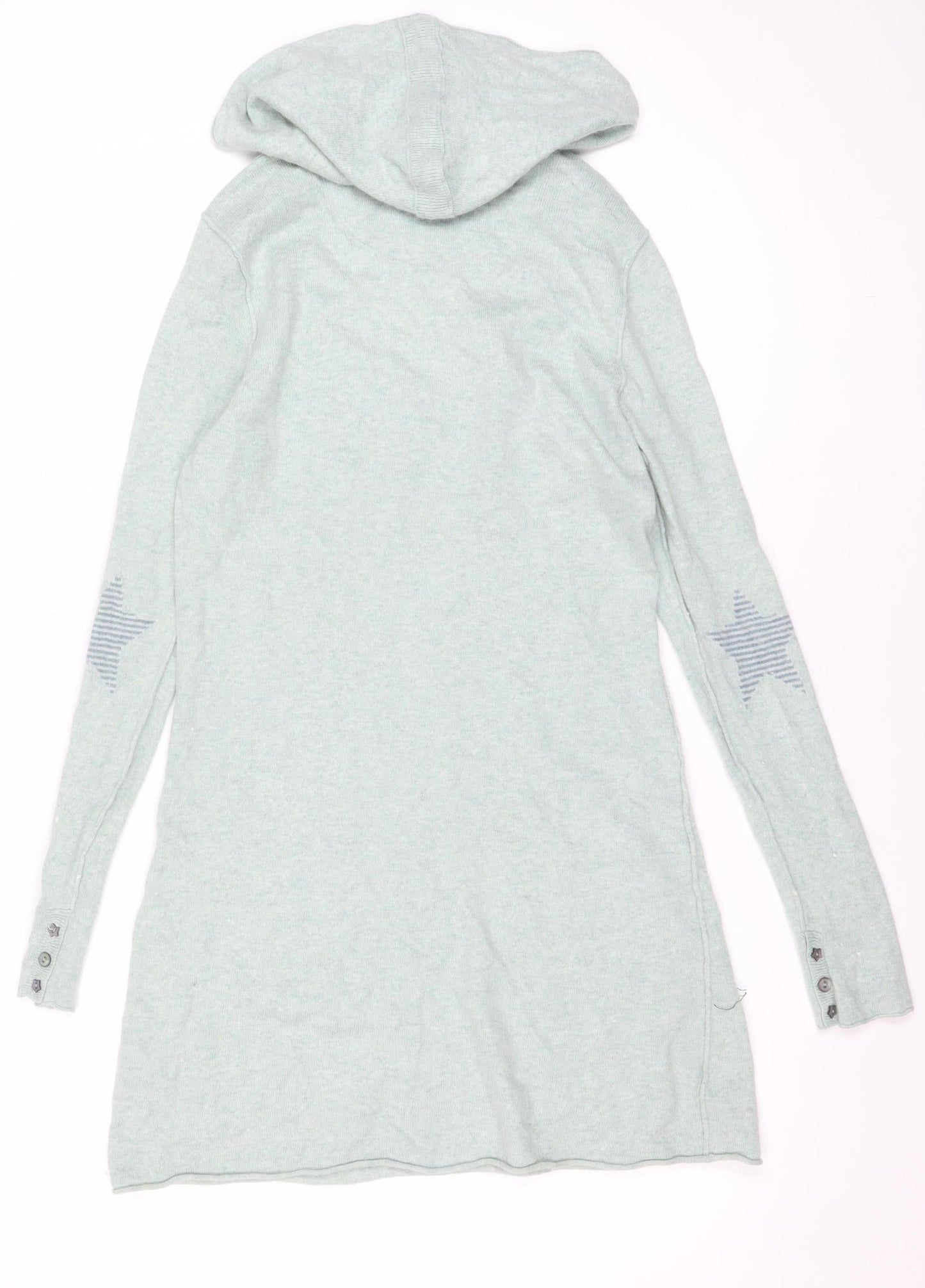 Hot Stuff Women Green Hooded Jumper Dress Size 12 Casual Knitwear