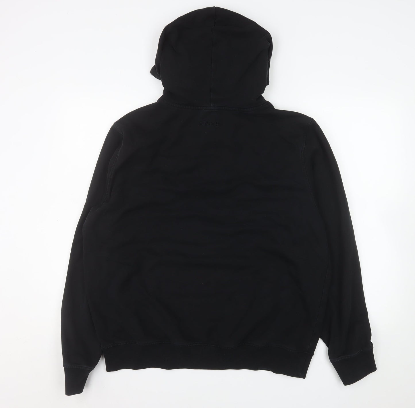 Arne Womens Black XL Pullover Hoodie Cotton Blend Casual