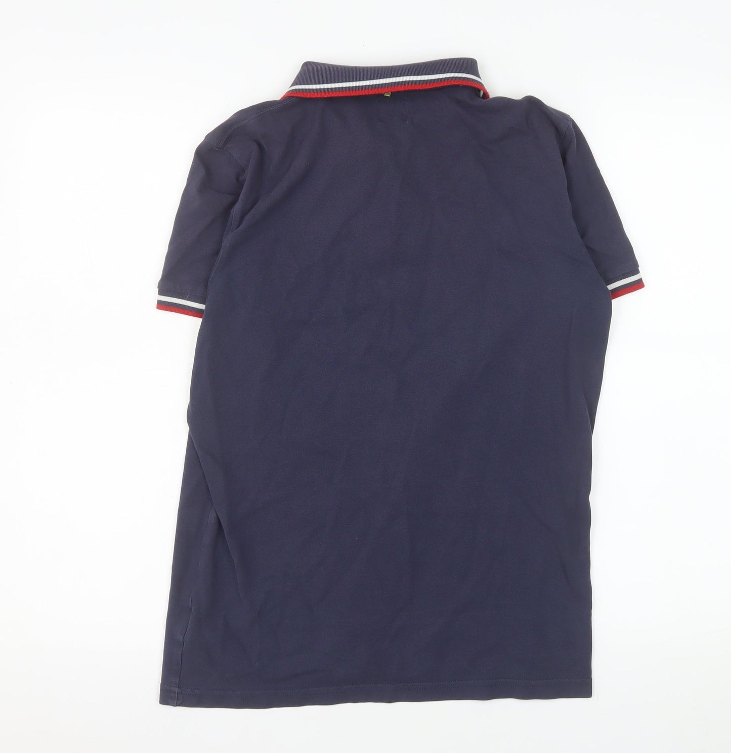 Pretty Green Men's Blue Cotton Polo Shirt Size M Short Sleeve