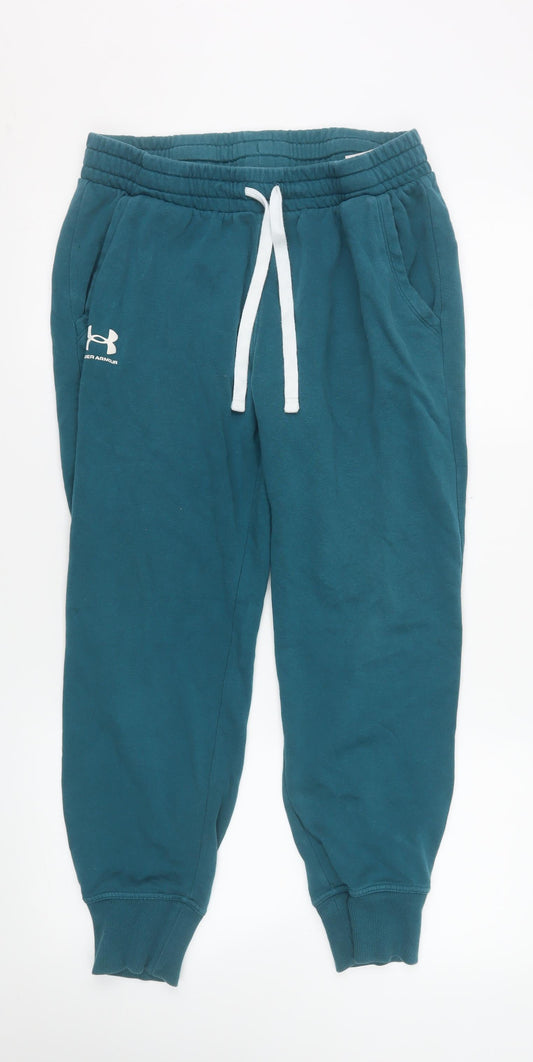 Under Armour Women’s Blue Jogger Sweatpants Size L Cotton Blend