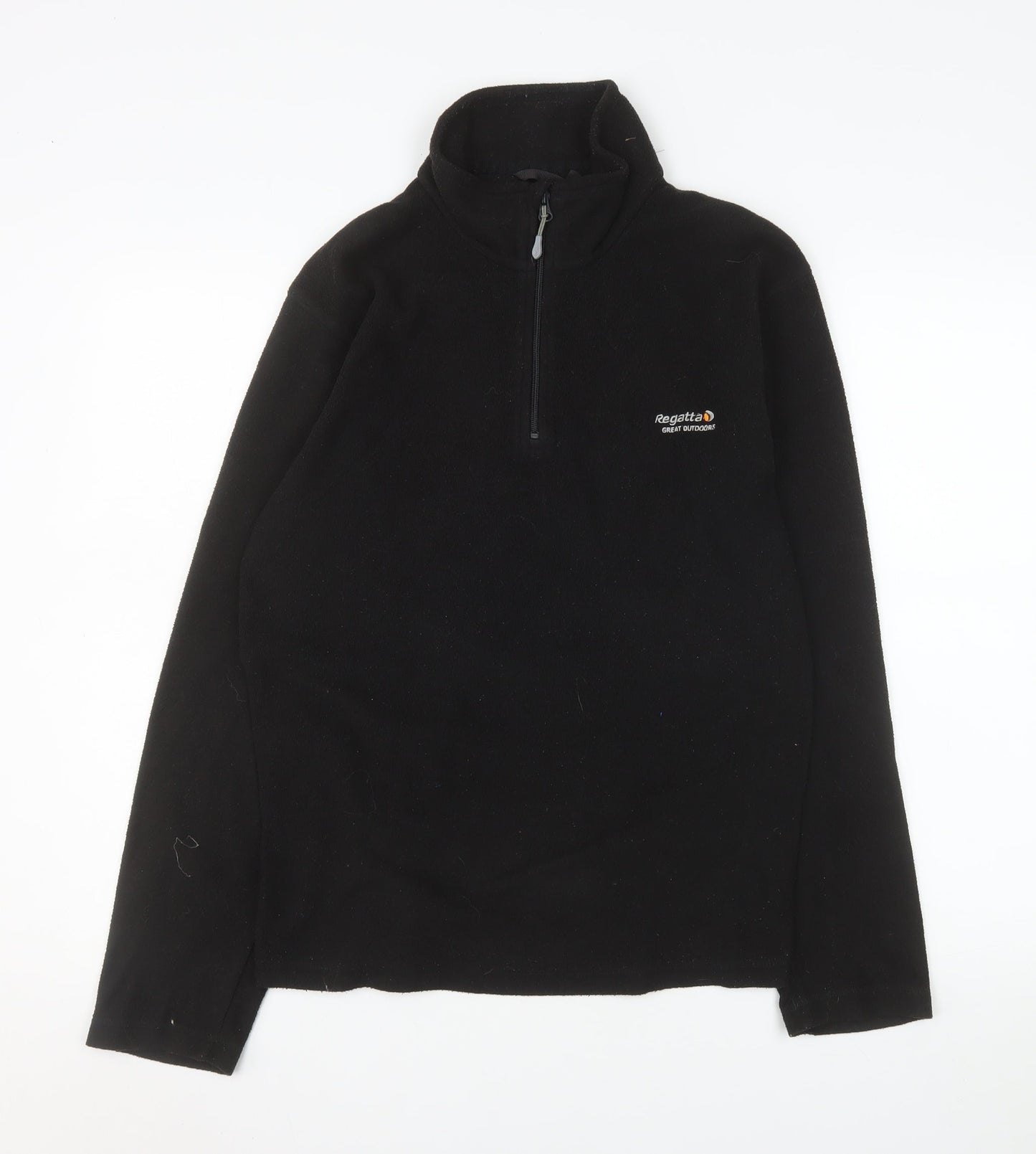 Regatta Women’s Black Fleece Pullover Sweatshirt UK S 1/4 Zip Outdoor