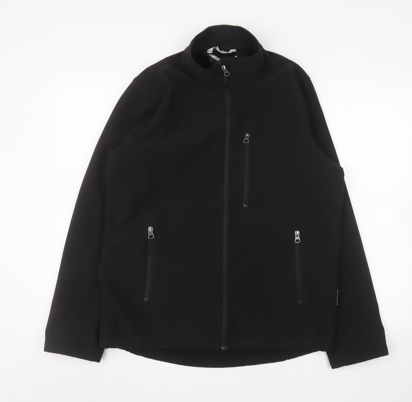 Lindström Women's Black Softshell Work Jacket Size S Windproof Full Zip