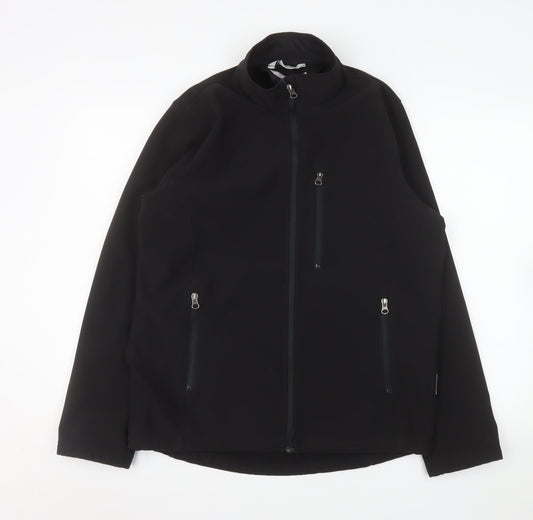 Lindström Women's Black Softshell Work Jacket Size S Windproof Full Zip