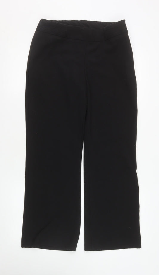 Wallis Women’s Black Straight Leg Stretch Trousers Size 12
