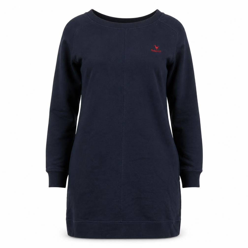 Quba & Co. Women's Blue Shift Sweater Dress Size 10 Long Sleeve Casual