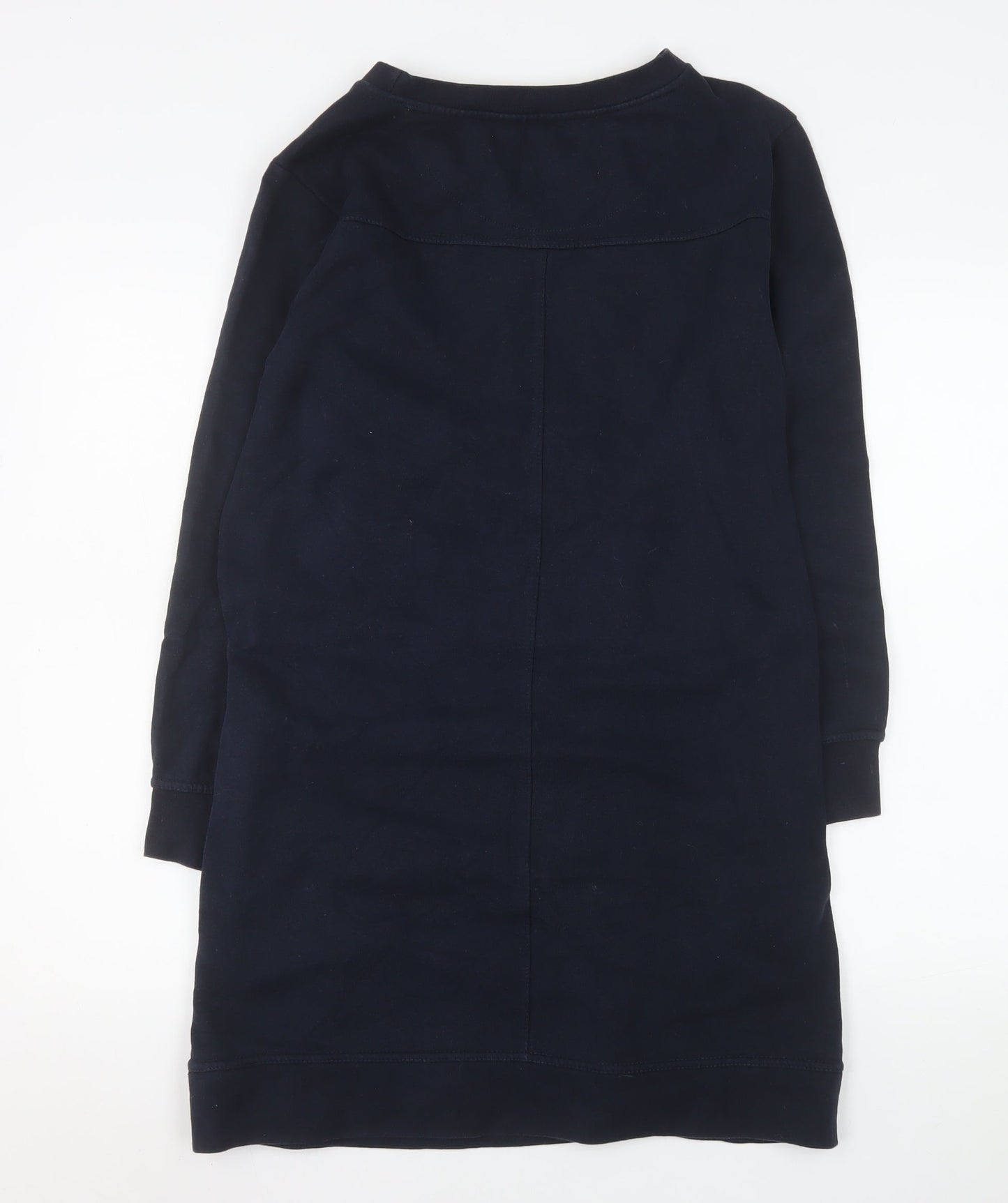 Quba & Co. Women's Blue Shift Sweater Dress Size 10 Long Sleeve Casual