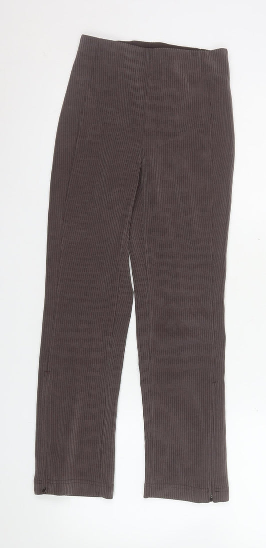 Lululemon Women Brown Ribbed Knit Slim Fit Stretch Leggings Size 4