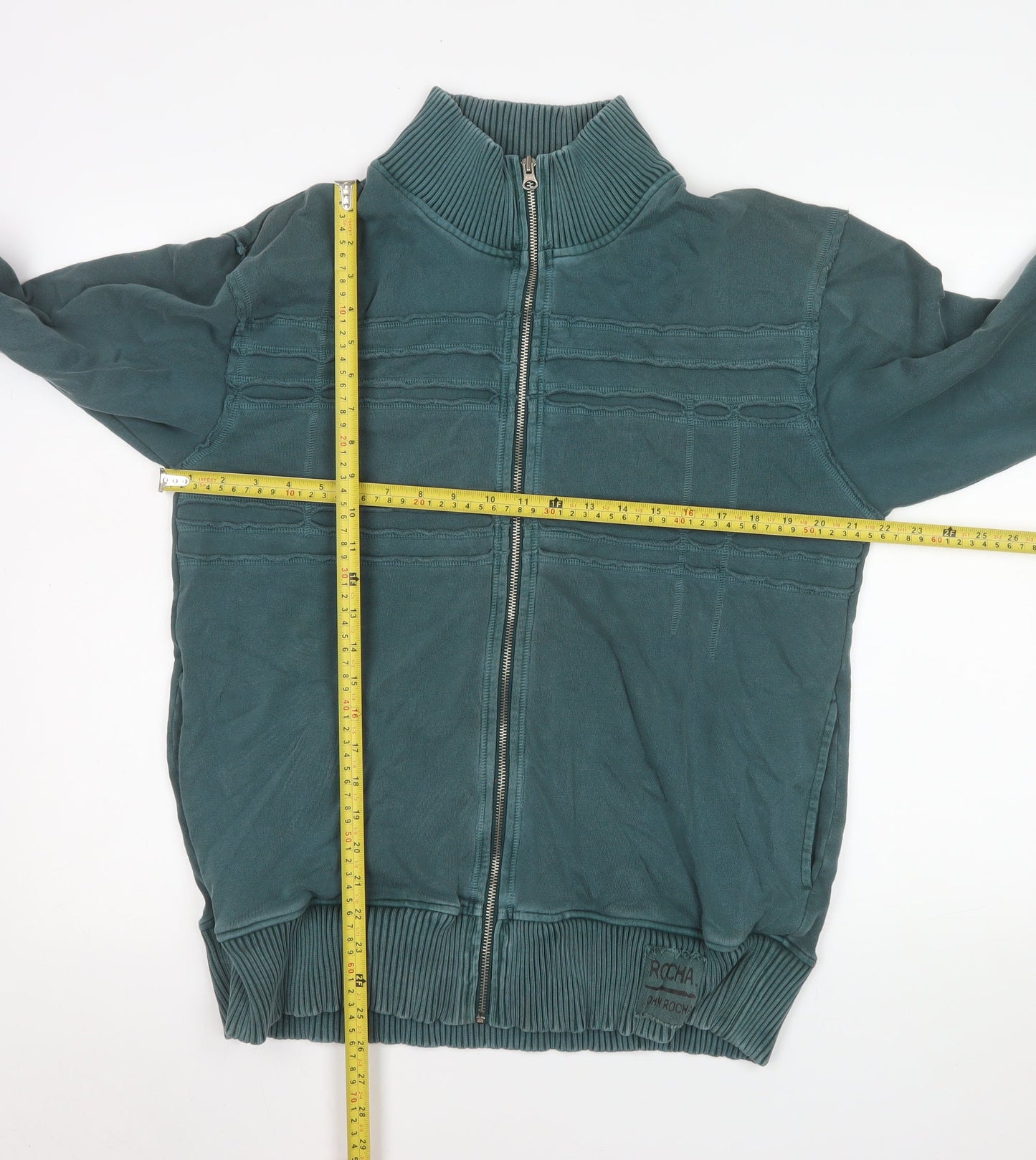 Rocha John Rocha Men's Green Cotton Full Zip Jacket Size L