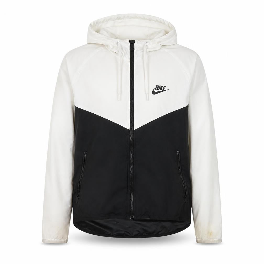 Nike Men's XS Black White Hooded Windbreaker Jacket