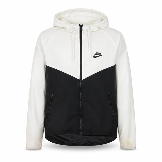 Nike Men's XS Black White Hooded Windbreaker Jacket