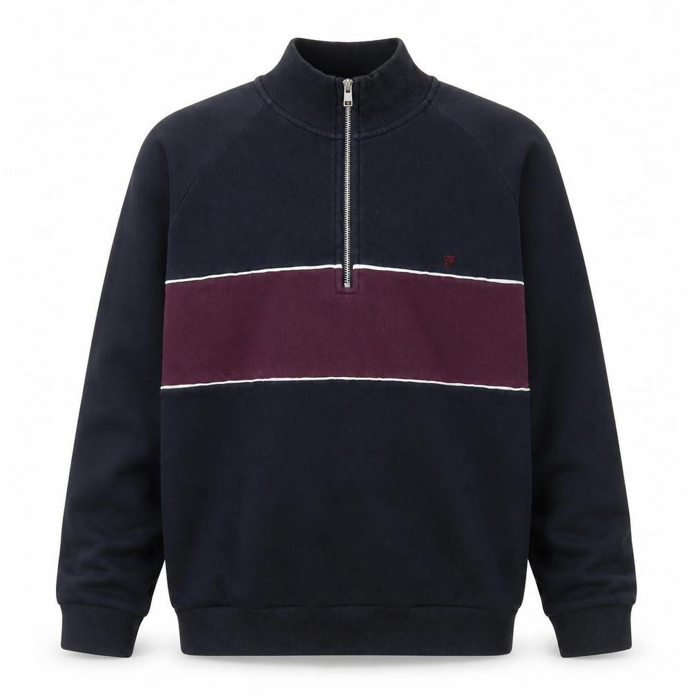 Farah 1920 Men's Multicoloured XL 1/4 Zip Sweatshirt