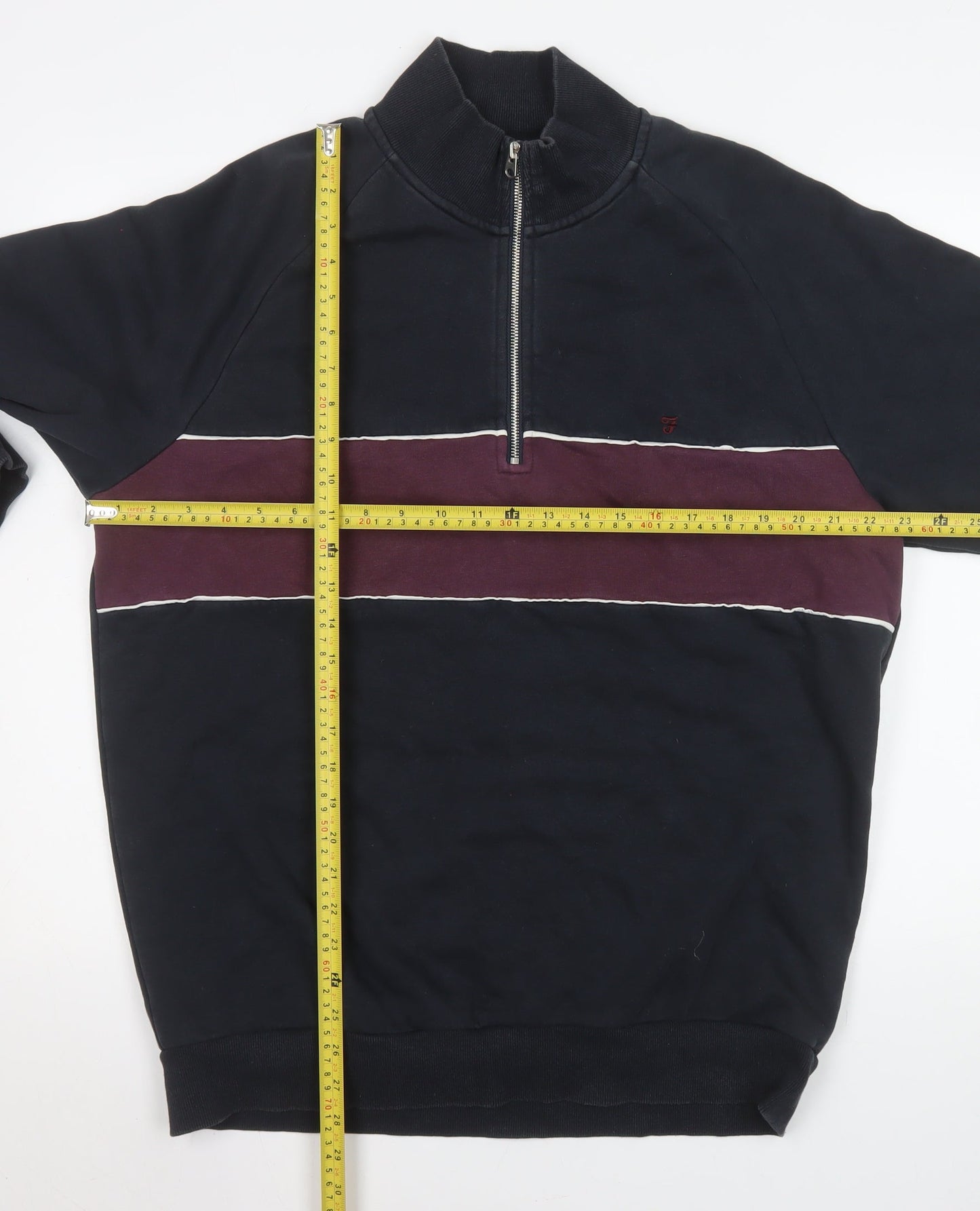 Farah 1920 Men's Multicoloured XL 1/4 Zip Sweatshirt