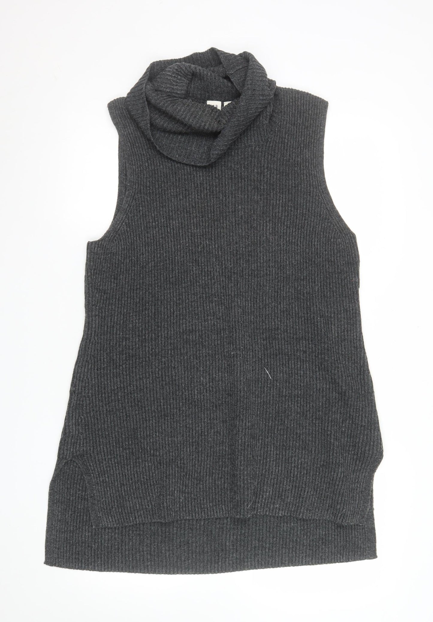 GAP Women Grey Roll Neck Sleeveless Knit Jumper Vest L