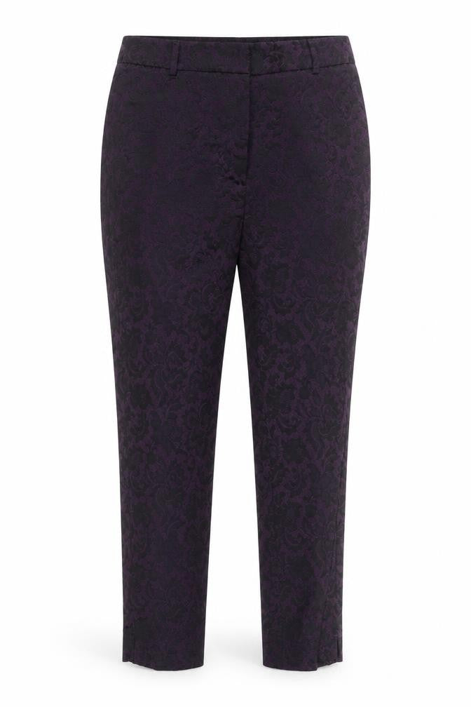 Marks & Spencer Women’s Purple Jacquard Slim Trousers UK 12