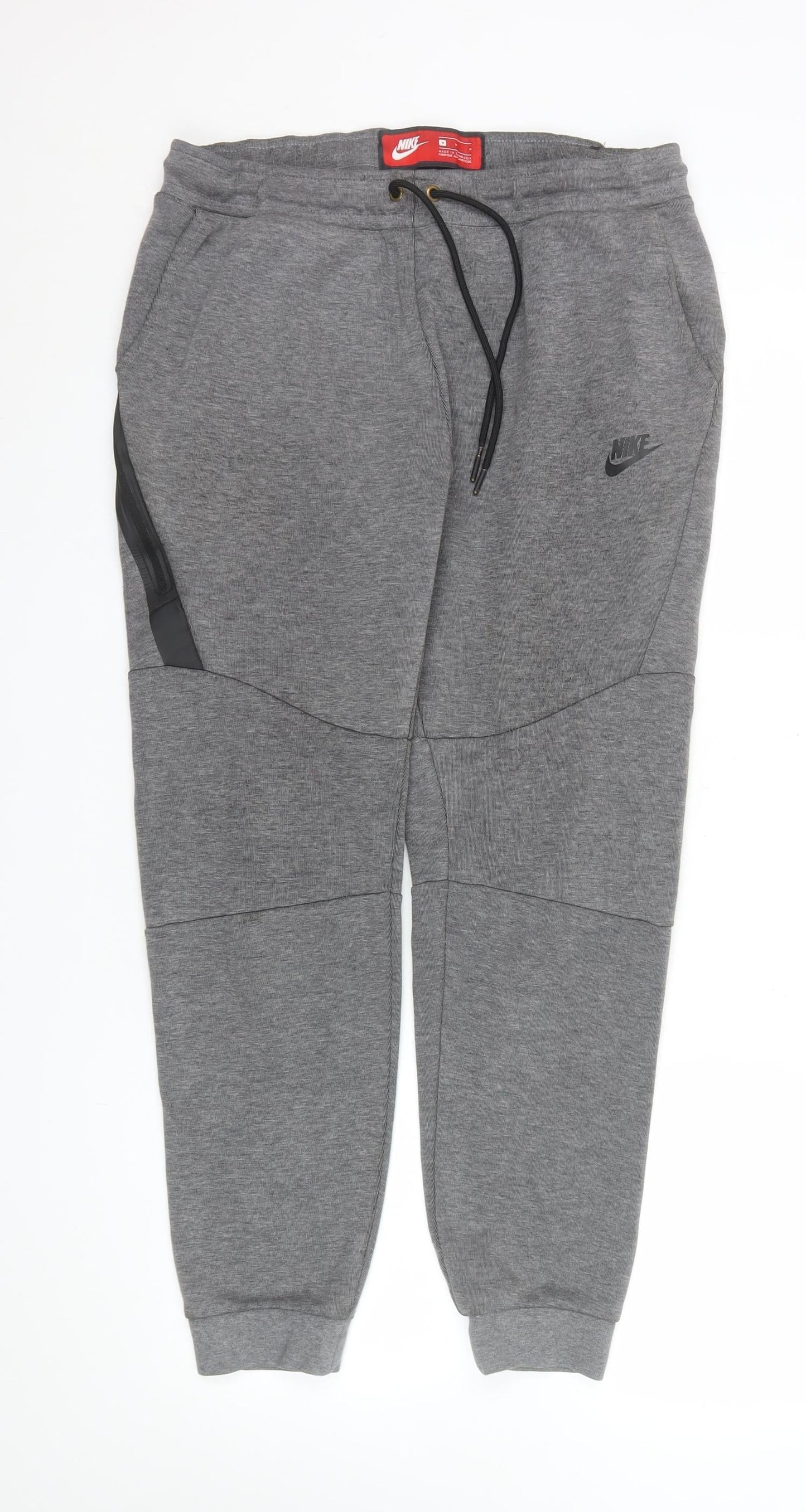 Nike Mens Grey Jogger Trousers M Regular Fit Knit Sweatpants