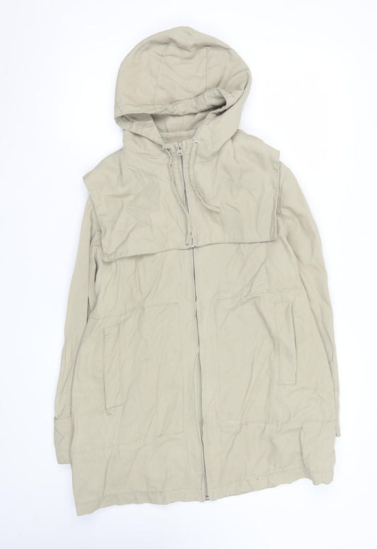 Levi's Red Tab Girls Beige Cotton Hooded Parka Jacket M