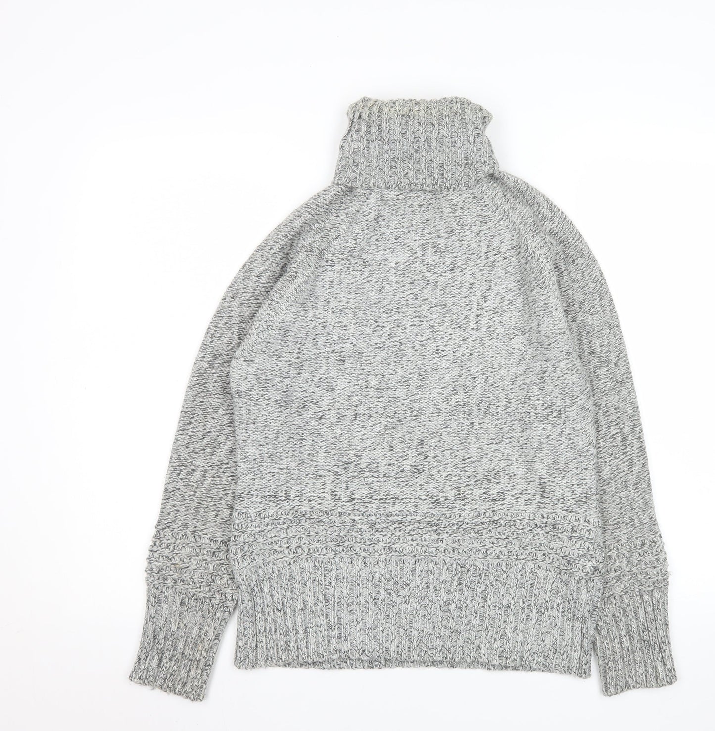 TU Women’s Grey Roll Neck Chunky Knit Acrylic Jumper Size 16