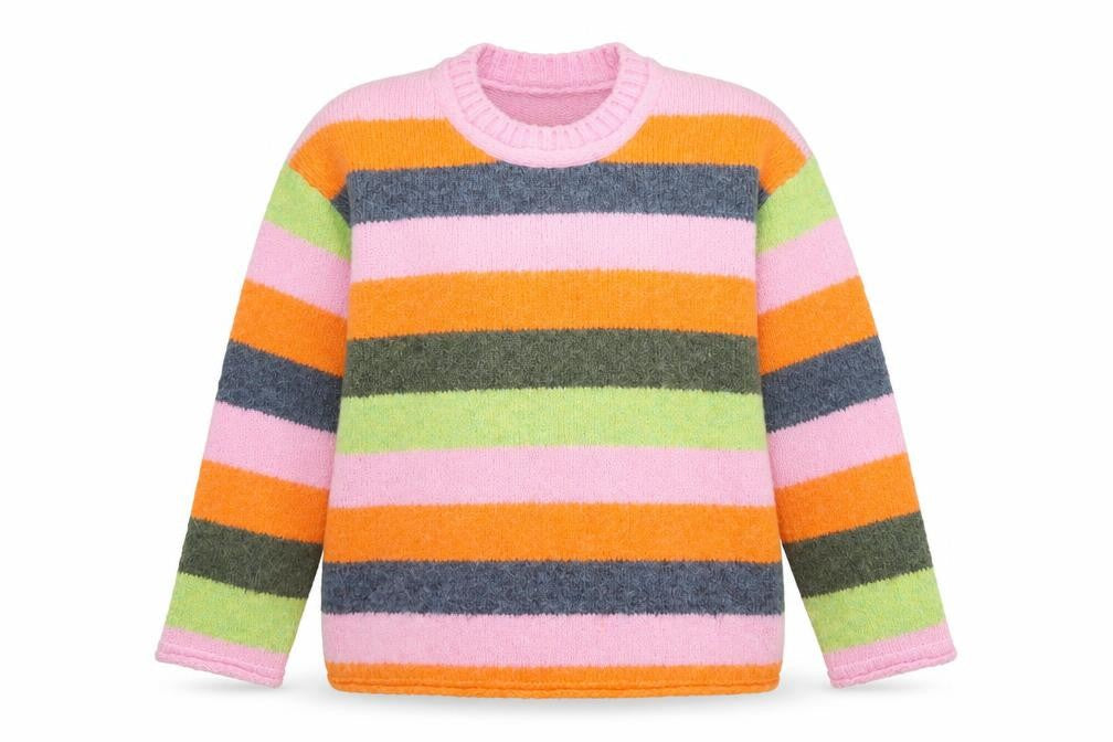 Next Women’s Multicoloured Striped Crew Neck Knit Jumper Size S