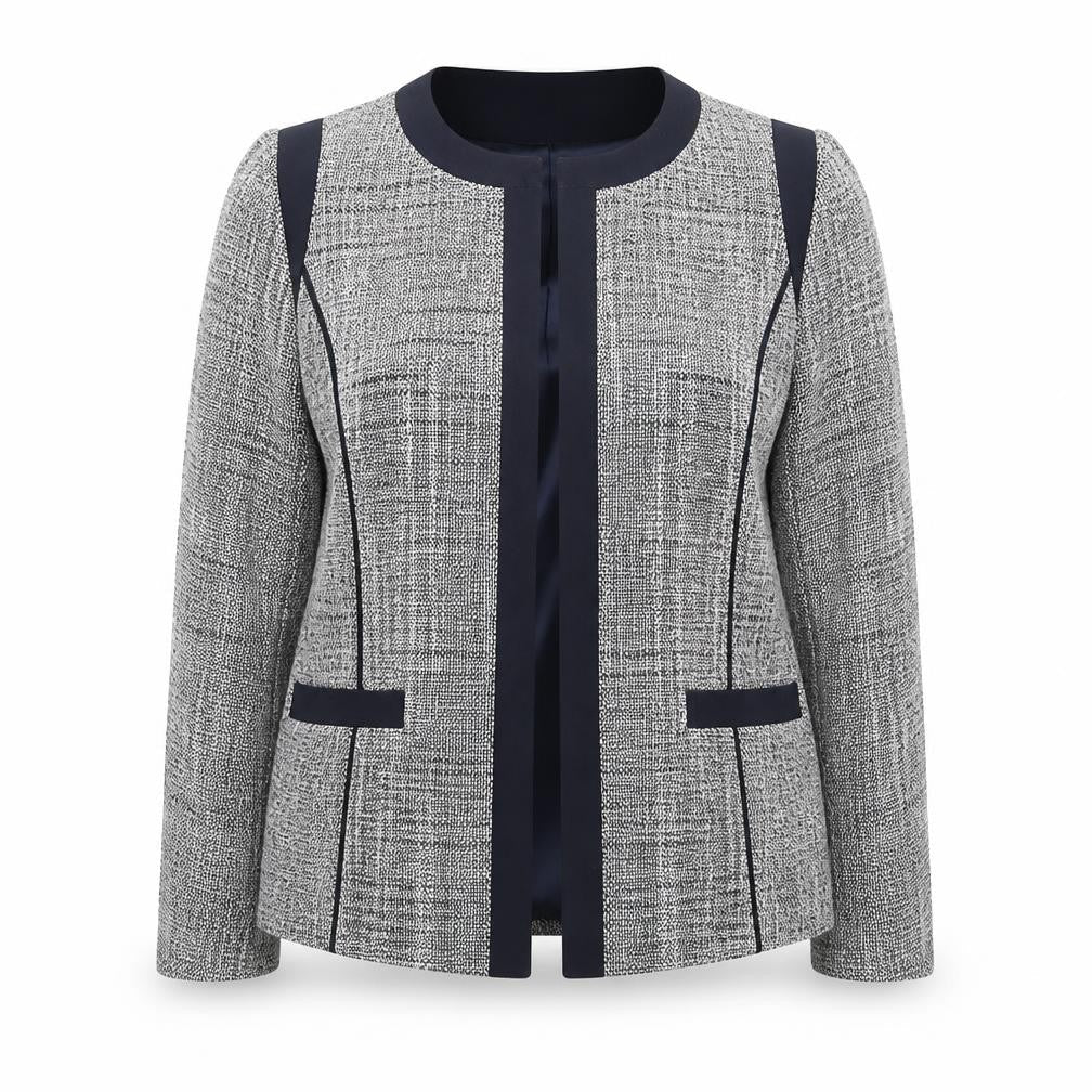 Windsmoor Women's Grey Size 16 Woven Acrylic Blend Regular Fit Blazer