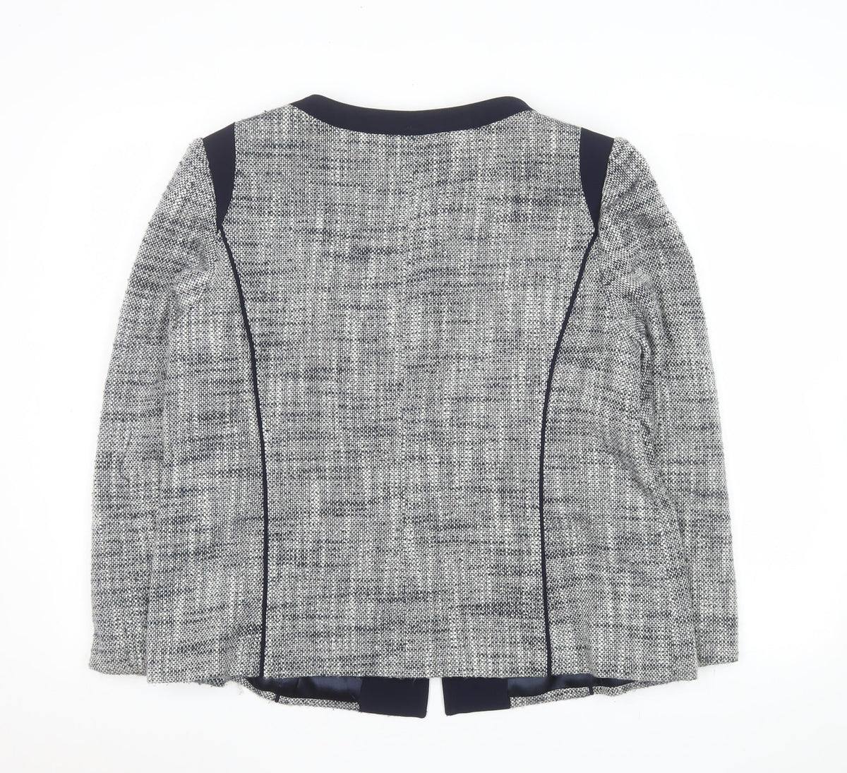 Windsmoor Women's Grey Size 16 Woven Acrylic Blend Regular Fit Blazer