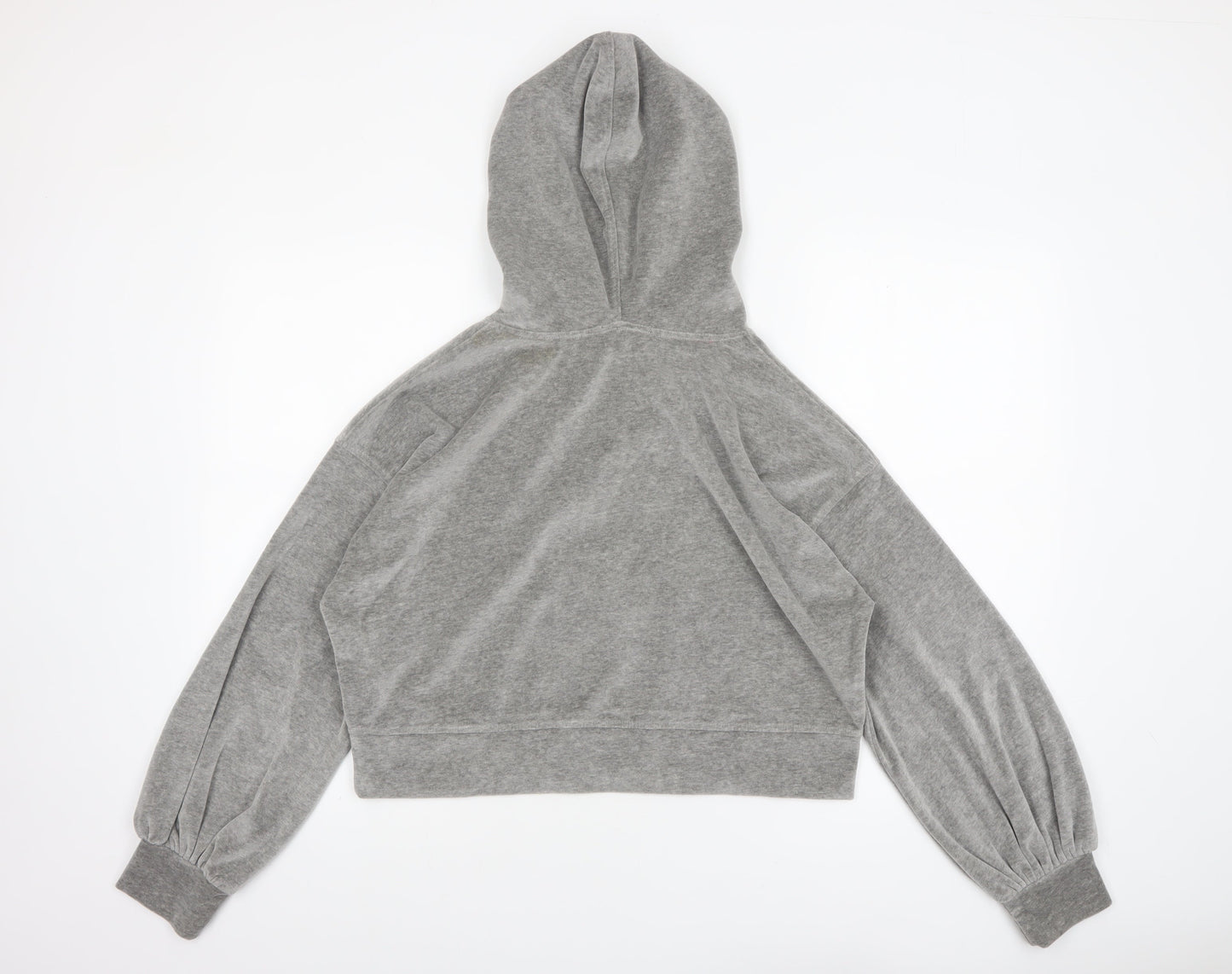 Missguided Women Grey UK 8 Pullover Hoodie with Logo Print