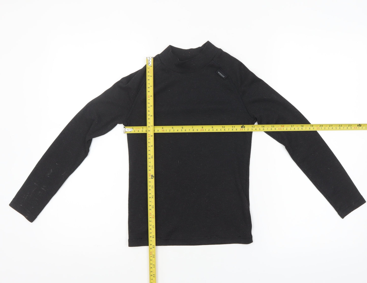 Decathlon Boys Black Long Sleeve Mock Neck Sports T-Shirt 10 Years