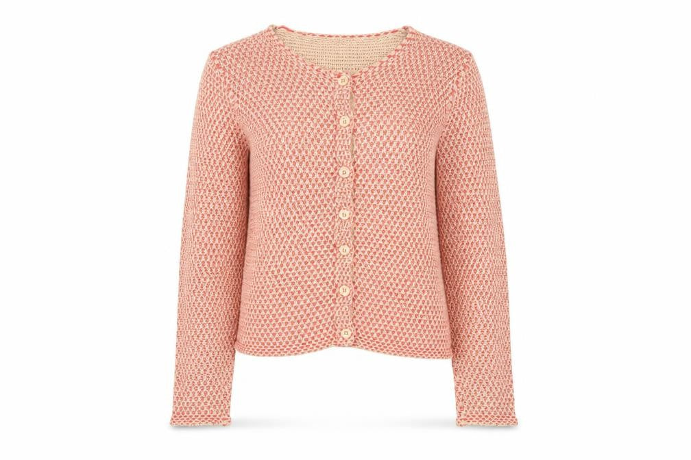 Version Originale Women's Beige Knit Cotton Cardigan Size 2XS