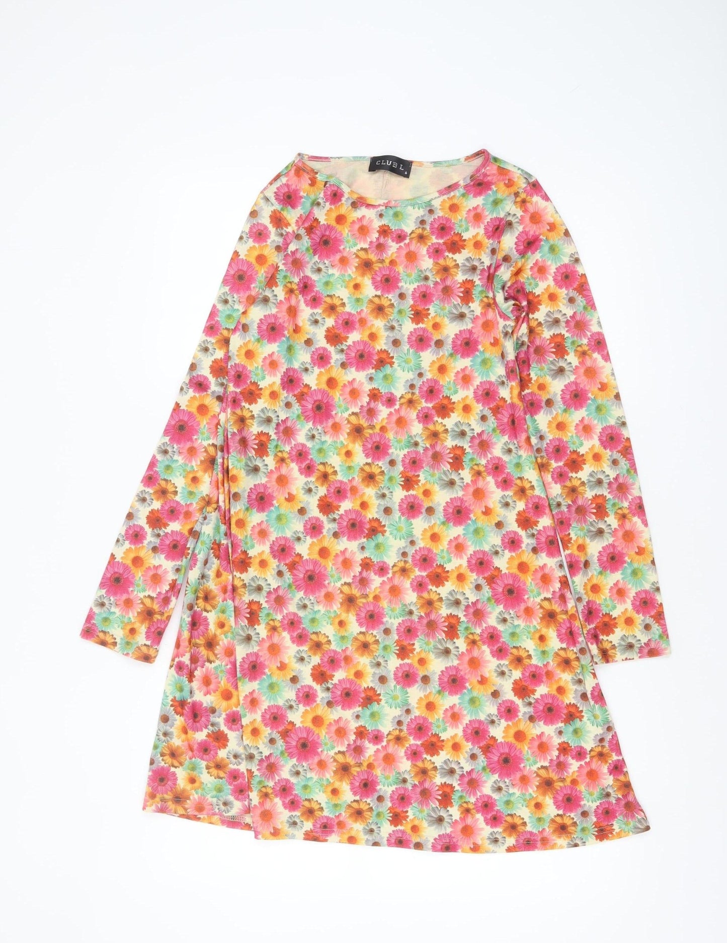Club L Women’s Multicoloured Floral Shift Dress Size 8