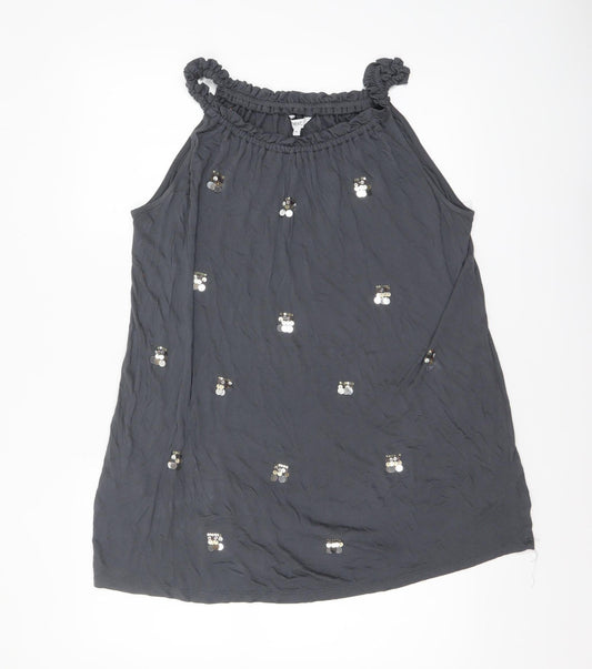 Next Women’s Grey Sequin Camisole Tank Top Size 10