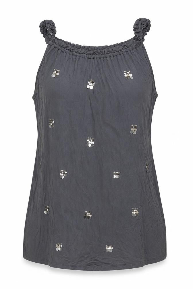 Next Women’s Grey Sequin Camisole Tank Top Size 10