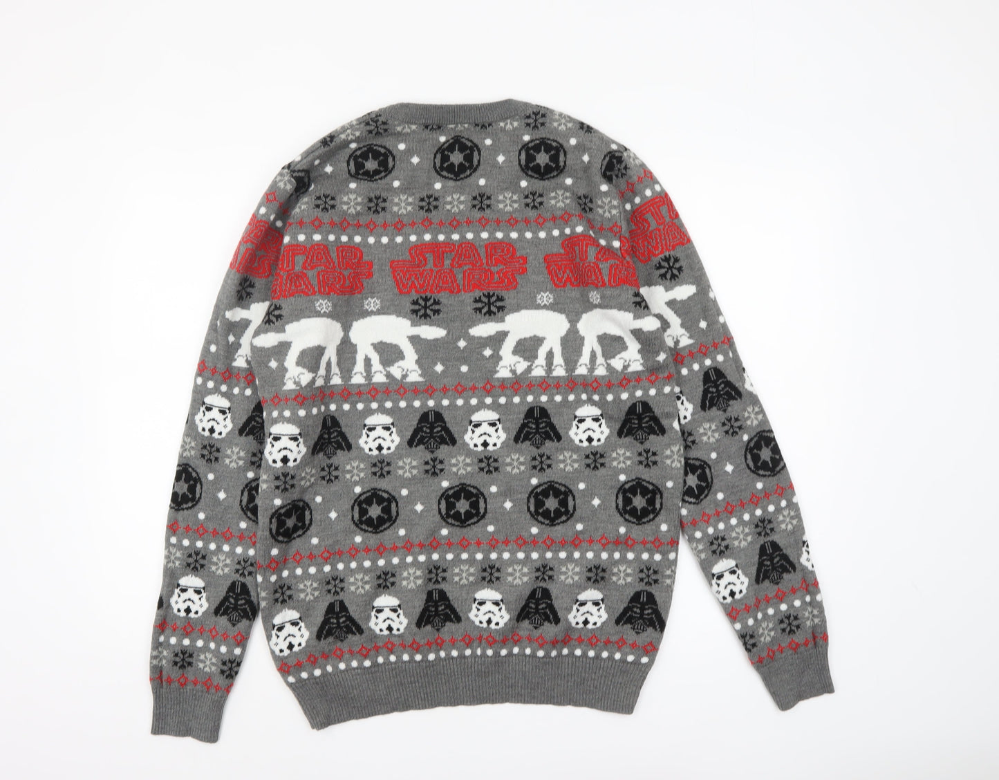 Tu Men’s Grey Star Wars Christmas Pullover Jumper L