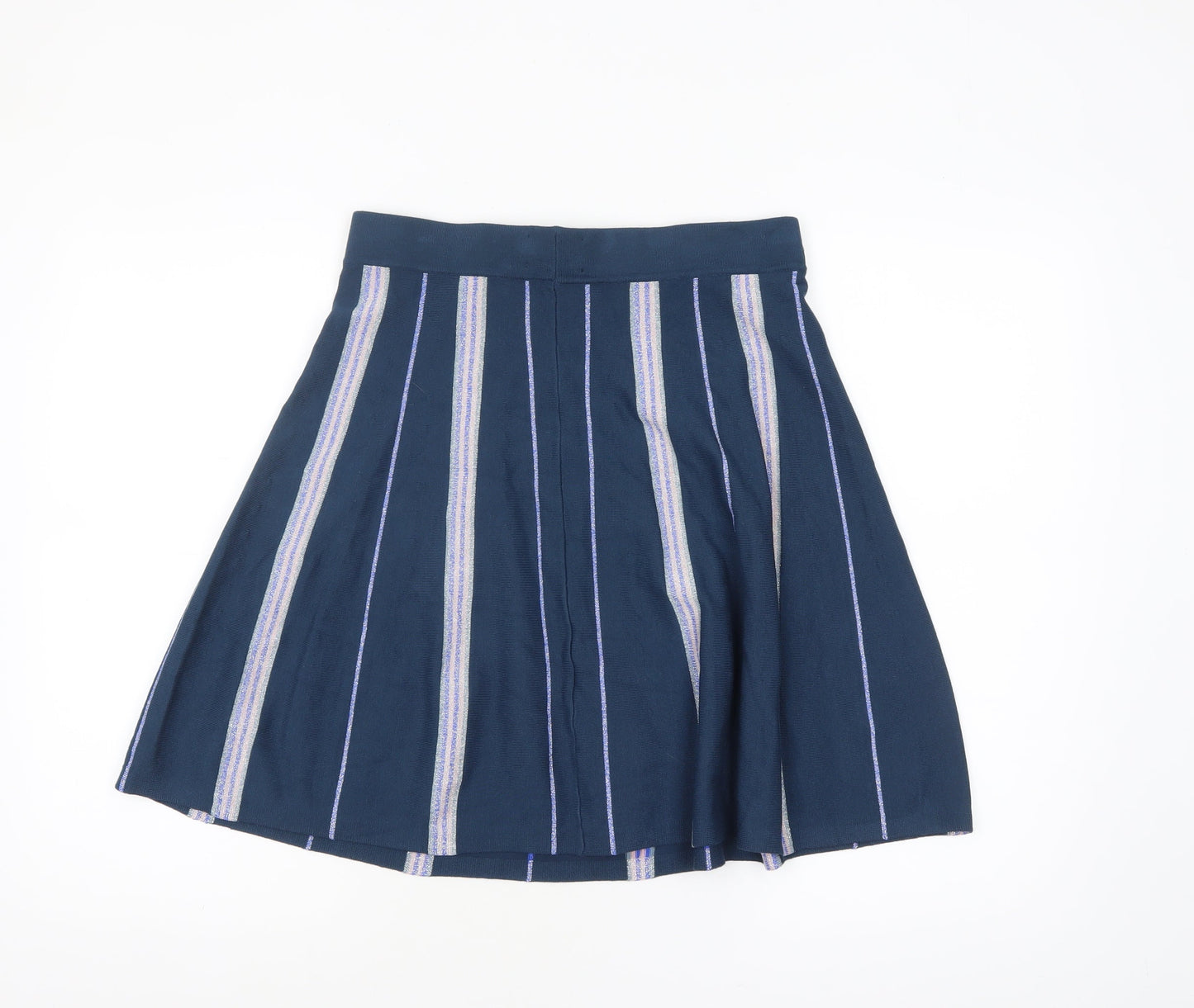 Nümph Women’s Blue Striped A-Line Knit Skirt Size M