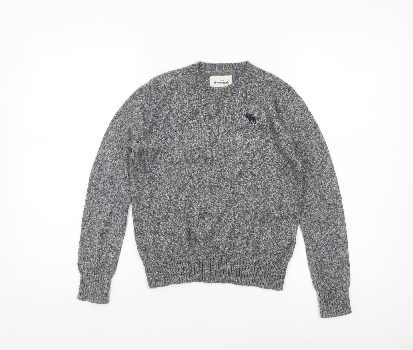 Abercrombie Kids Boys Grey Crew Neck Jumper Size 10 Cotton Blend